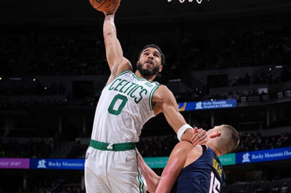 Tatum e Brown dominam e Celtics passa fácil pelo Nuggets