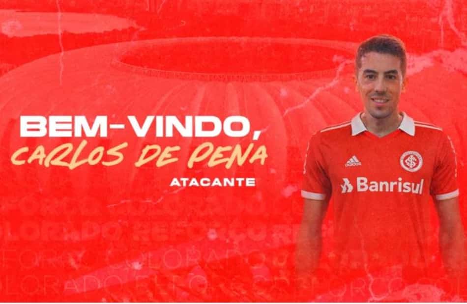 Atacante na área! Carlos de Pena é anunciado pelo Internacional