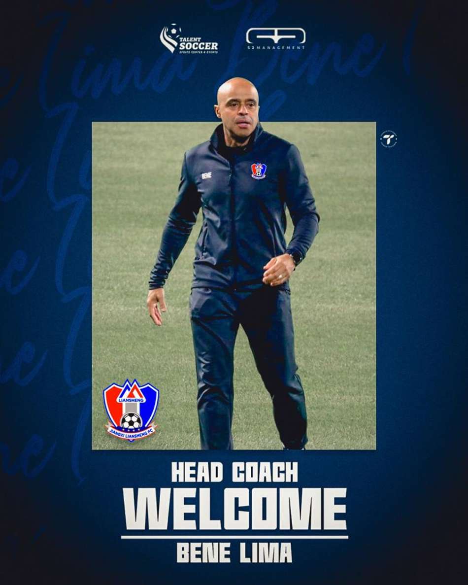 Bene Lima assume o comando do Jiangxi Beidamen, clube da China
