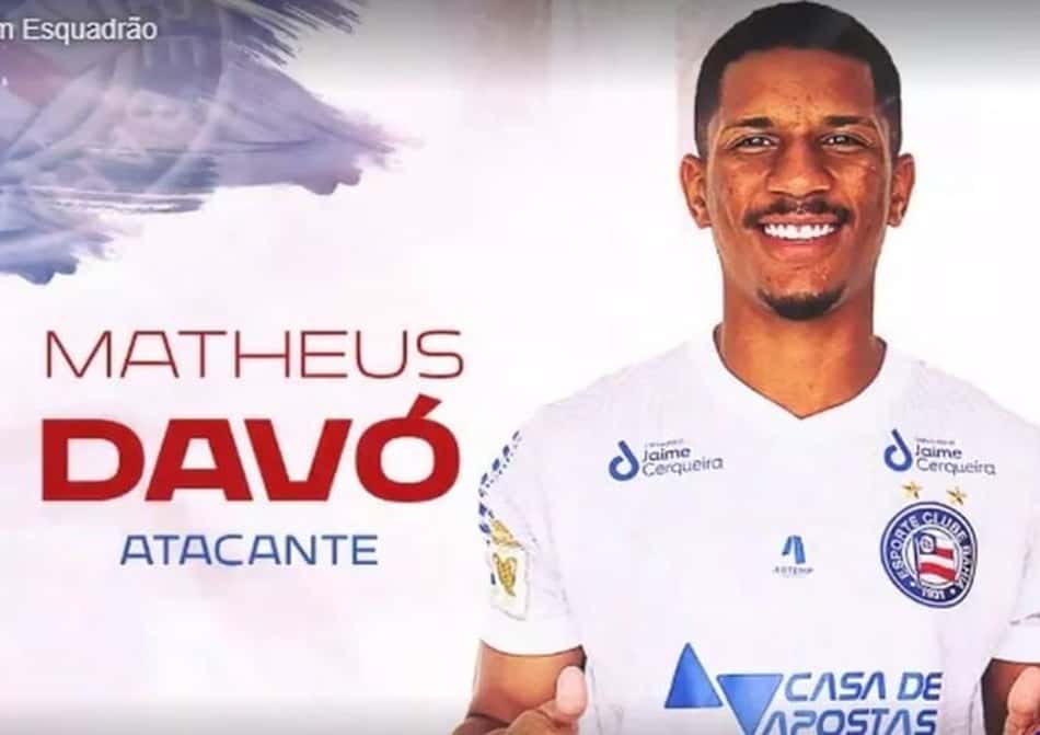 Matheus Davó é anunciado como novo reforço do Bahia