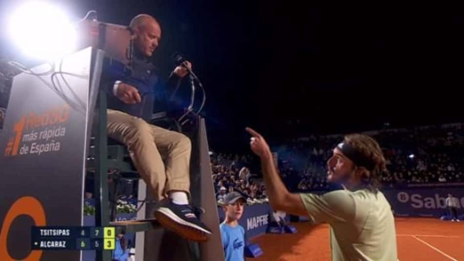 Tsitsipas briga com árbitro: 'Se você estiver errado, deve ser demitido'