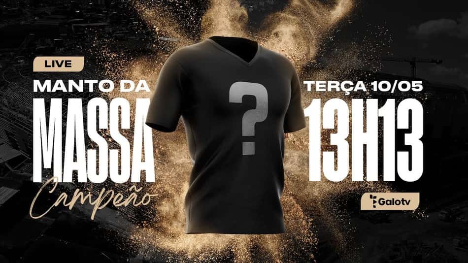 Com fim de votação popular, Atlético-MG irá anunciar vencedor do 'Manto da Massa'