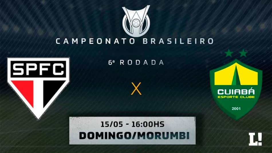 São Paulo x Cuiabá: prováveis escalações, desfalques e onde assistir