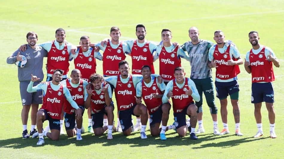 Palmeiras faz treino tático e técnico antes de enfrentar o Emelec; veja provável time