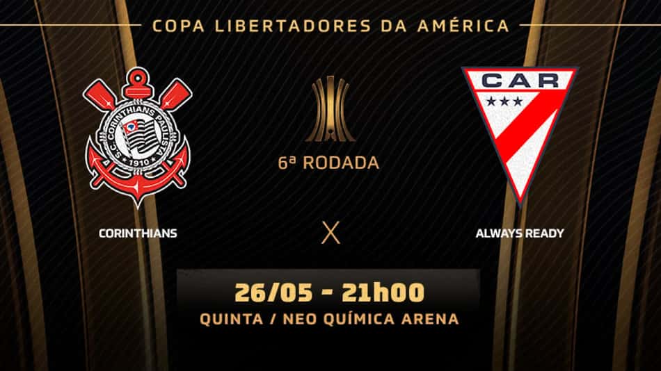 Corinthians x Always Ready: prováveis times, desfalques e onde assistir