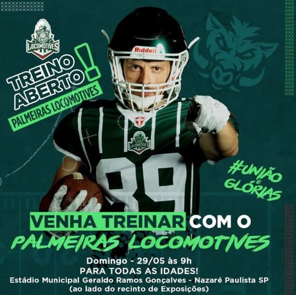 Palmeiras Locomotives fará treino aberto ao público neste domingo (29)