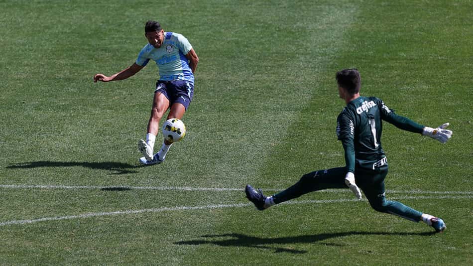 Com projeção de Rony, Palmeiras finaliza preparação para clássico contra o Santos
