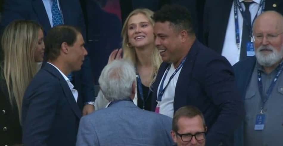 Nadal acompanha a final da Champions com Ronaldo e é ovacionado