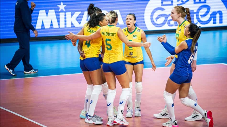Brasil 'apresenta' Julia Bergmann, vence a Alemanha e larga confiante na Liga das Nações