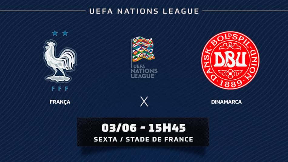 França x Dinamarca: onde assistir, horário e escalações do jogo da Nations League