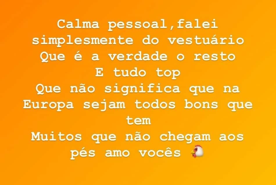 Fala de Diego Costa no Instagram