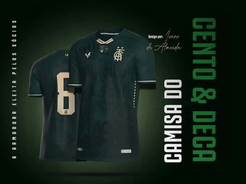 América-MG anuncia camisa vencedora do Concurso Cento e Deca