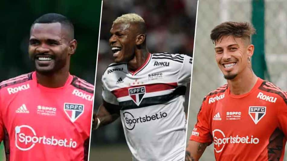 Chance de sair? São Paulo tem jogadores importantes que ainda não fizeram sete jogos no Brasileirão