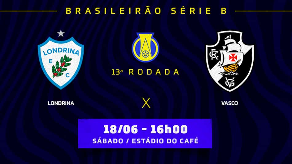 Londrina x Vasco: prováveis times, desfalques e onde assistir ao jogo da Série B do Campeonato Brasileiro