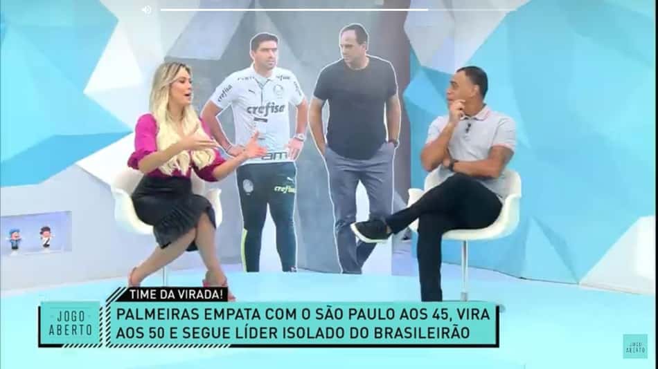 Renata Fan e Denilson analisam gol polêmico de jogo entre São Paulo e Palmeiras