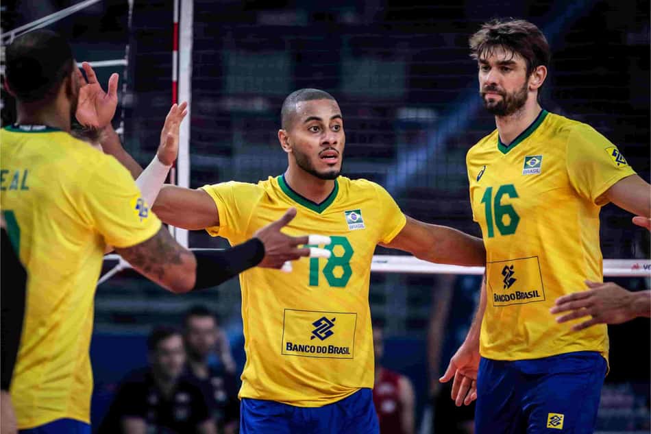 Brasil se reabilita e vence a Sérvia na Liga das Nações de vôlei