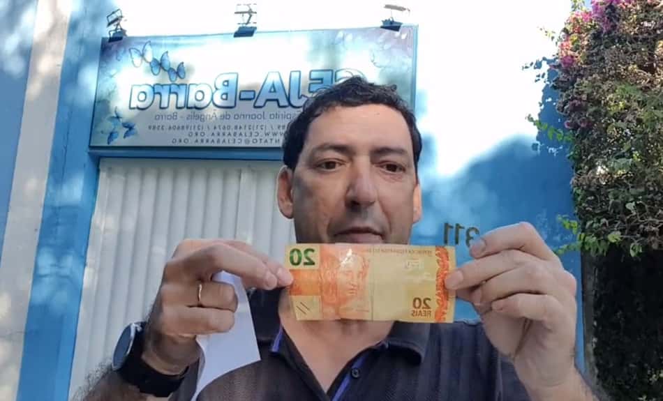 PVC remenda nota de R$ 20 e faz doação de quentinhas: 'Dez vezes o valor do pecado que cometi'