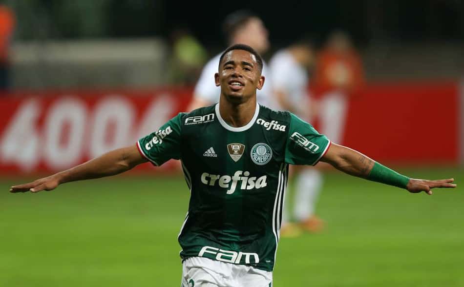 Palmeiras pode faturar cerca de R$ 23 milhões com transferência de Gabriel Jesus na Inglaterra
