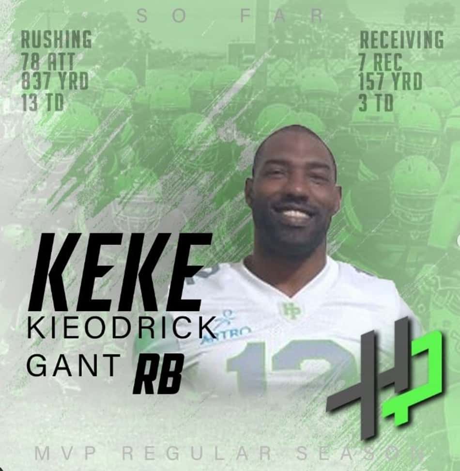 HP Football acerta o retorno do running back norte-americano Kieodrick Gant