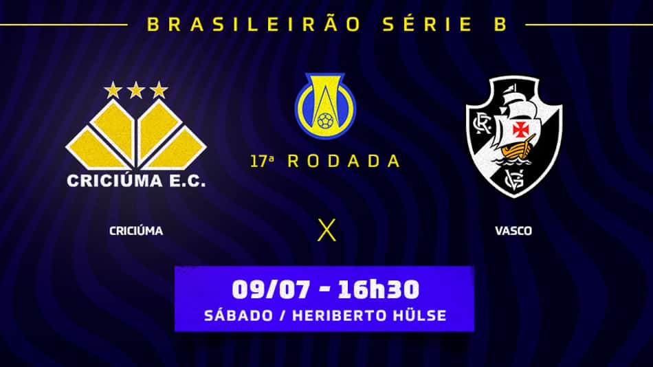 Criciúma x Vasco: prováveis times, desfalques e onde assistir ao jogo da Série B