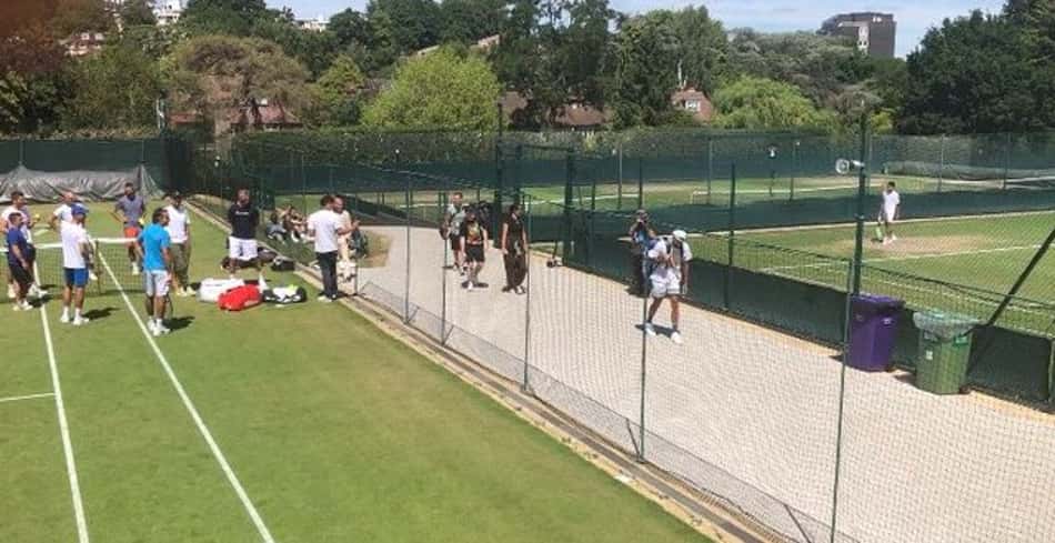 Djokovic e Kyrgios se encontram antes da final de Wimbledon e tiram sarro