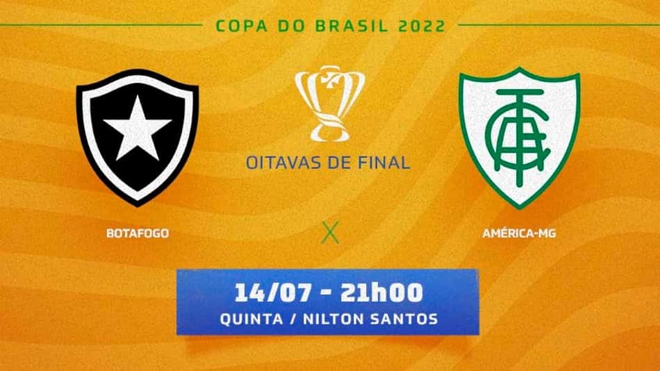 Botafogo x América-MG: prováveis times, desfalques e onde assistir ao duelo pelas oitavas da Copa do Brasil