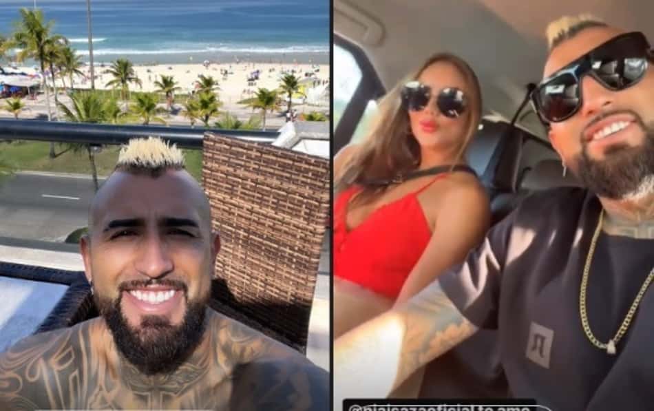 Reforço do Flamengo, Vidal curte domingo de sol em área nobre do Rio de Janeiro