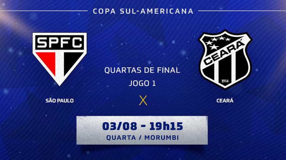 São Paulo x Ceará: prováveis times, desfalques e onde assistir ao duelo pela Sul-Americana