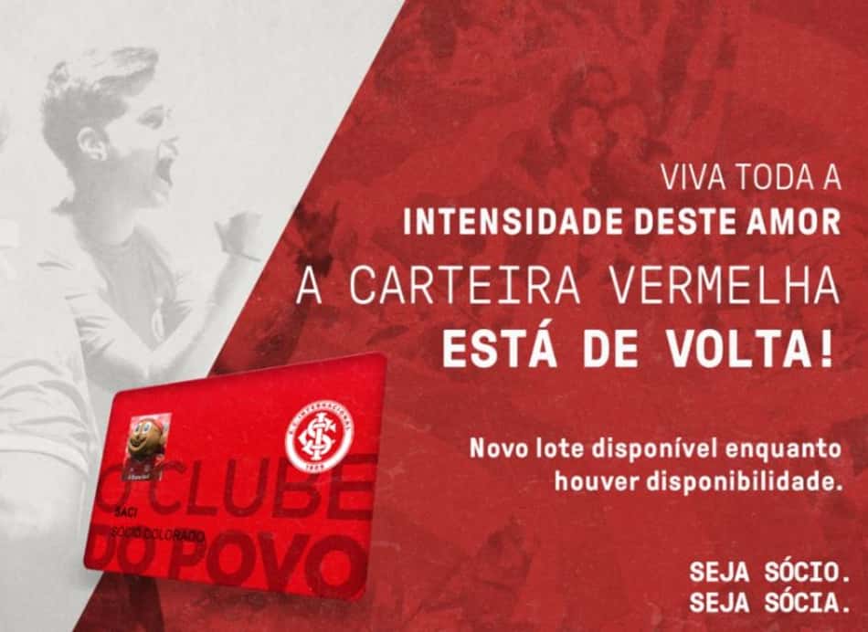 Inter lança novo lote da "Carteira Vermelha" para sócios-torcedores