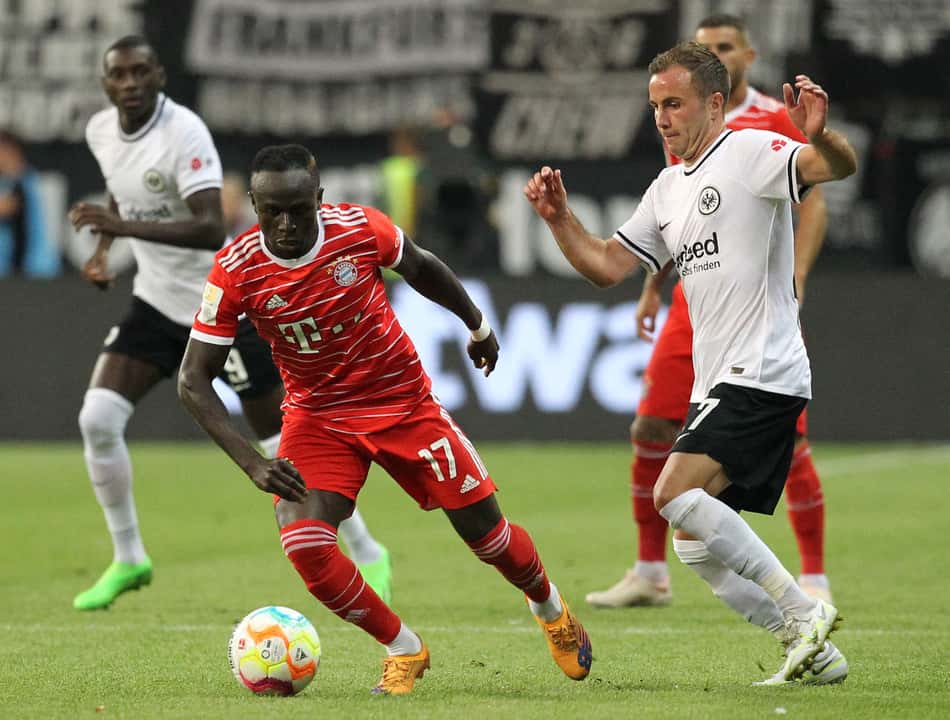 Eintracht Frankfurt x Bayern de Munique - Sadio Mané e Mario Götze