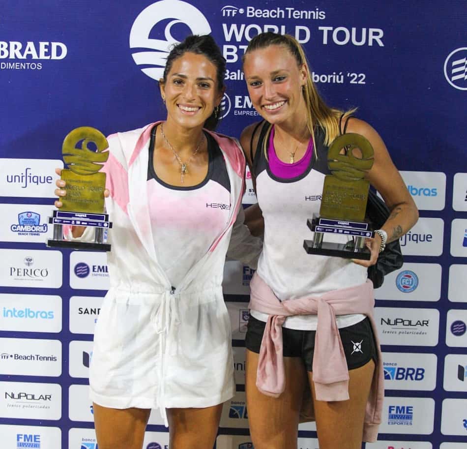 Melhores do mundo do Beach Tennis, Giulia Gasparri e Ninny Valentini divulgam o calendário do segundo semestre