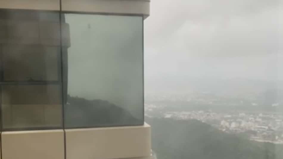 Prédio de cobertura comprada por Neymar balança com ventania em Santa Catarina