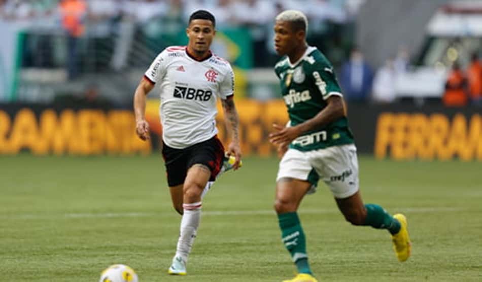 Após empate entre Palmeiras e Flamengo, João Gomes e Danilo trocam elogios nas redes