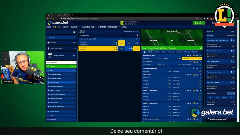 Nettuno dá dicas de apostas para duelos "Rio-SP" na Copa do Brasil