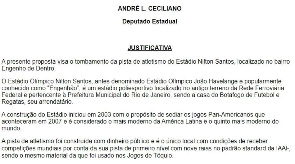 Projeto de Lei Nilton Santos 2