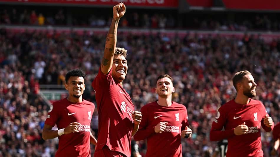 Com show de Roberto Firmino, Liverpool aplica goleada histórica na Premier League