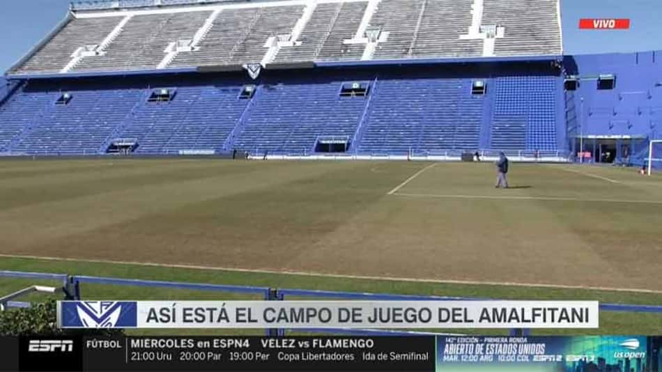 Condição ruim do gramado do Vélez chama atenção antes de semifinal contra o Flamengo