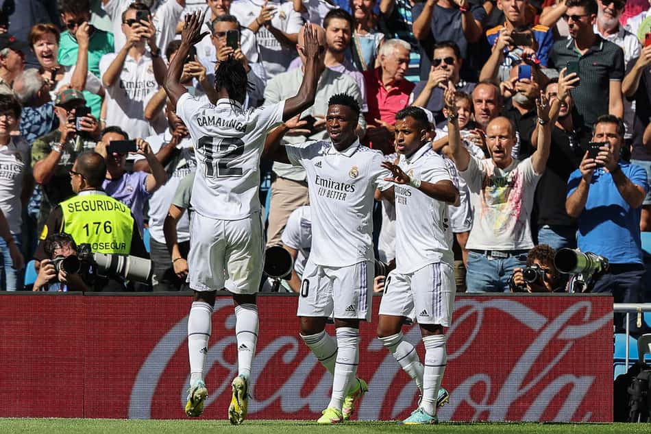 Com gols de Vini Jr. e Rodrygo, Real Madrid vence o Betis e segue 100% no Campeonato Espanhol