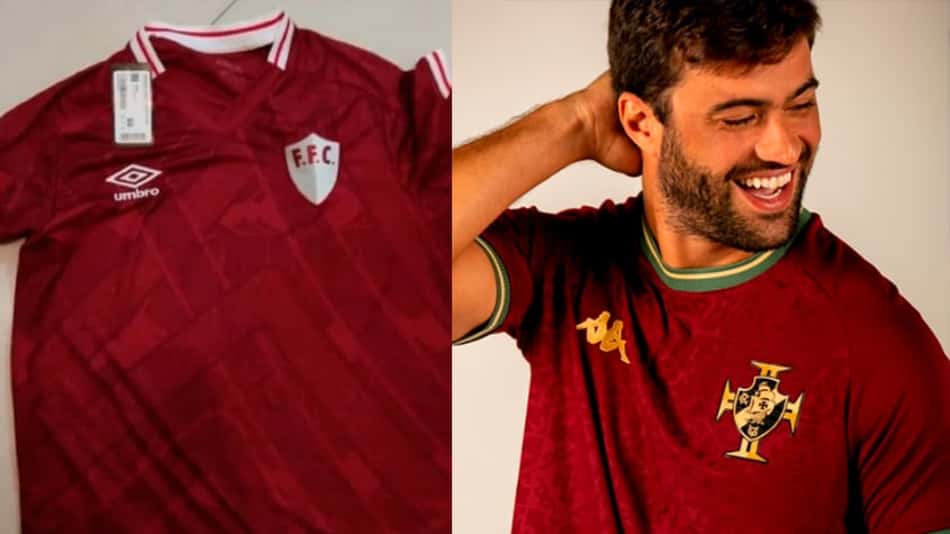 Torcedores de Vasco e Fluminense discutem nas redes por causa de nova camisa do Cruz-Maltino