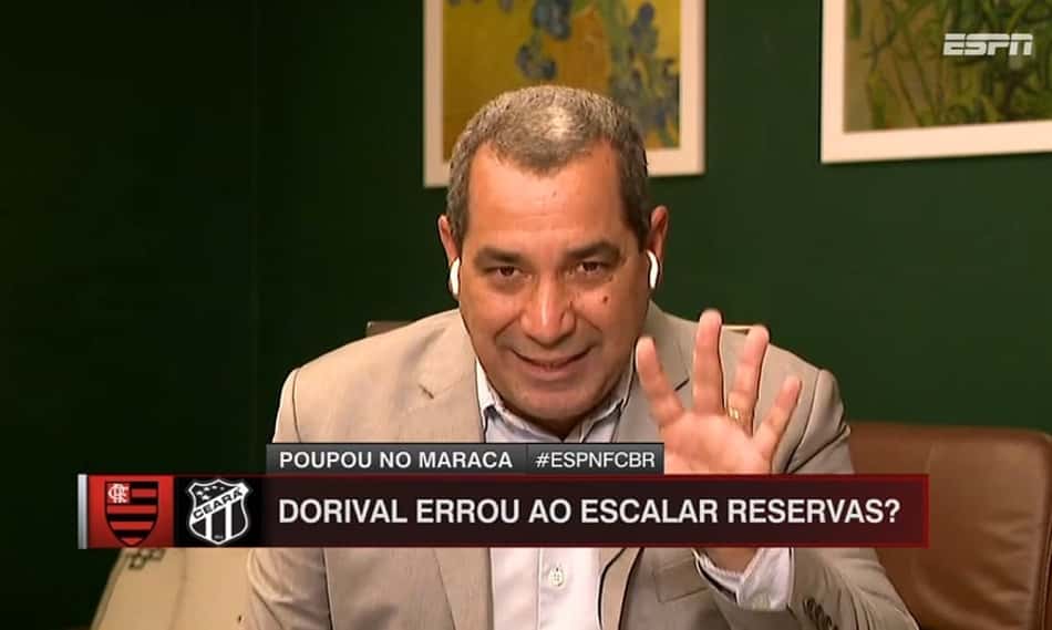 Zinho faz 'promessa insana' em caso de eliminação do Flamengo: 'Vou ser mandado embora da ESPN'