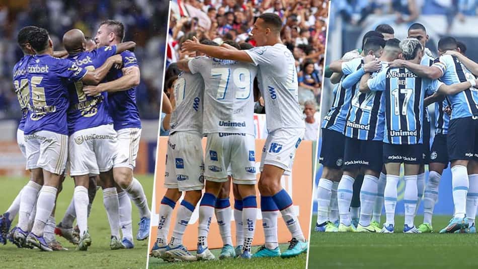 Comemoração Cruzeiro, Bahia e Grêmio