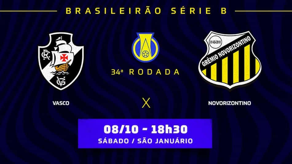 Vasco x Novorizontino: onde assistir, prováveis times e desfalques da partida pela Série B