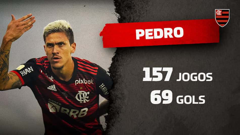 Média de gols de Pedro pelo Flamengo já supera a de Gabigol