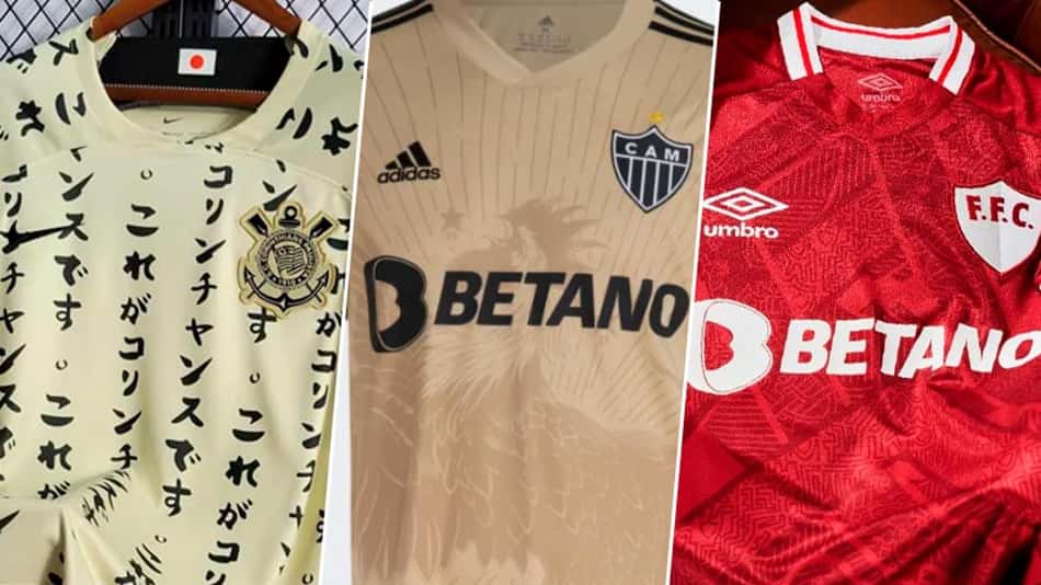 Qual é a mais bonita? Veja as terceiras camisas dos times brasileiros