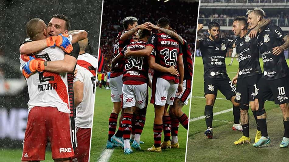 Montagem River Plata, Flamengo e Corinthians