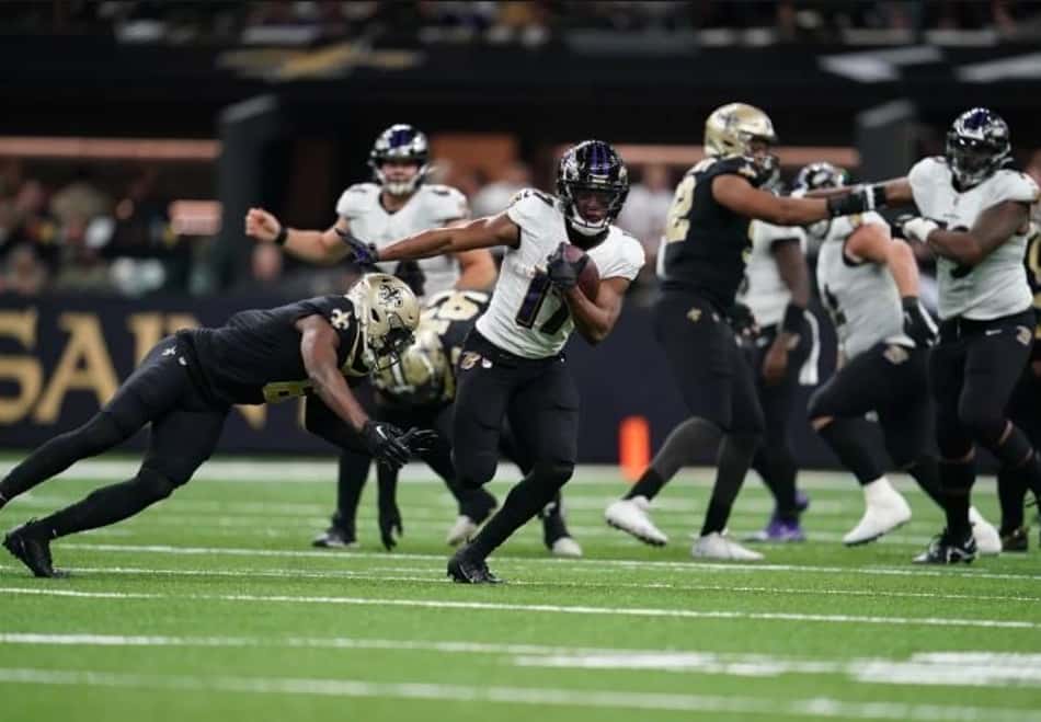 Baltimore Ravens vence New Orleans Saints no encerramento da 9ª semana da NFL