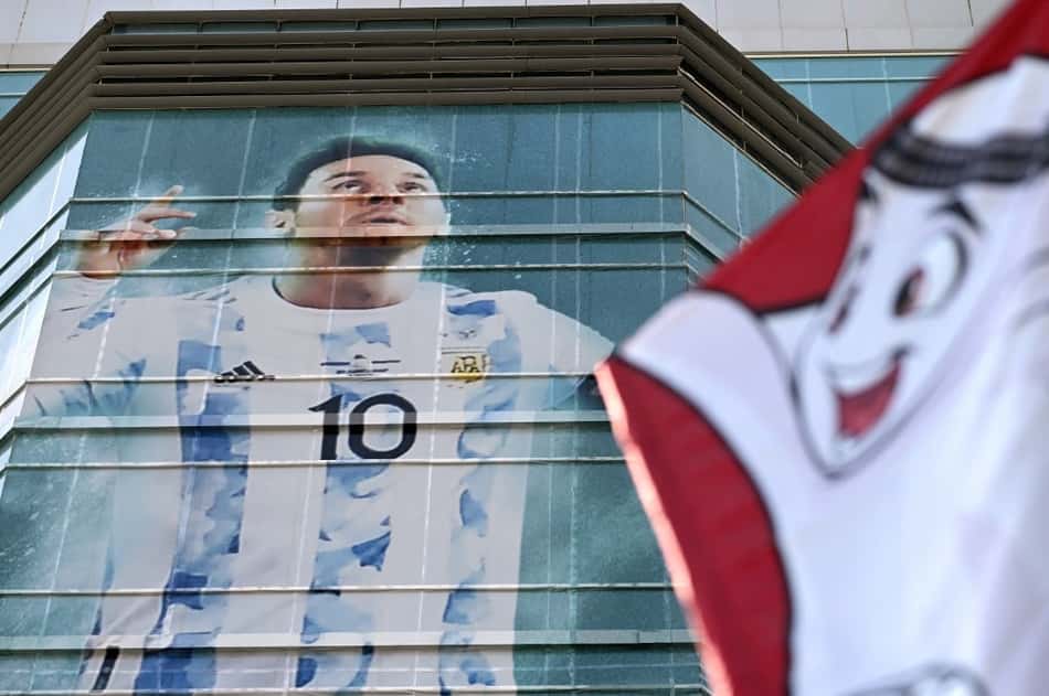 Imagem de Messi no Qatar