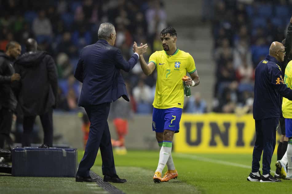 Brasil x Gana - Brasil - Lucas Paquetá e Tite