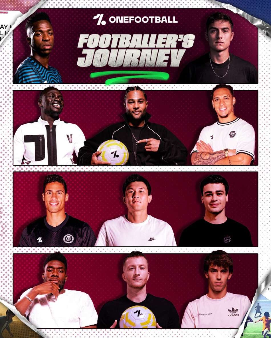 Vini Jr. e outros astros compartilham suas histórias na coleção 'Footballer's Journey' do OneFootball para a Copa