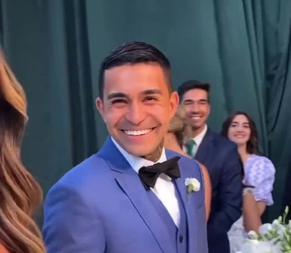 Jogadores do Palmeiras e Abel Ferreira marcam presença no casamento de Dudu